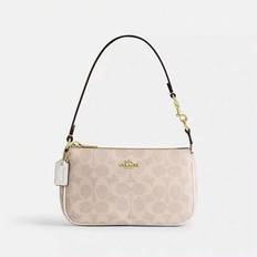 Nolita 19 Leather Shoulder Bag Clutch Hand Bag For Women,Gifts For Women's Purse And Bag With Zipper Closure - Sand and Pink