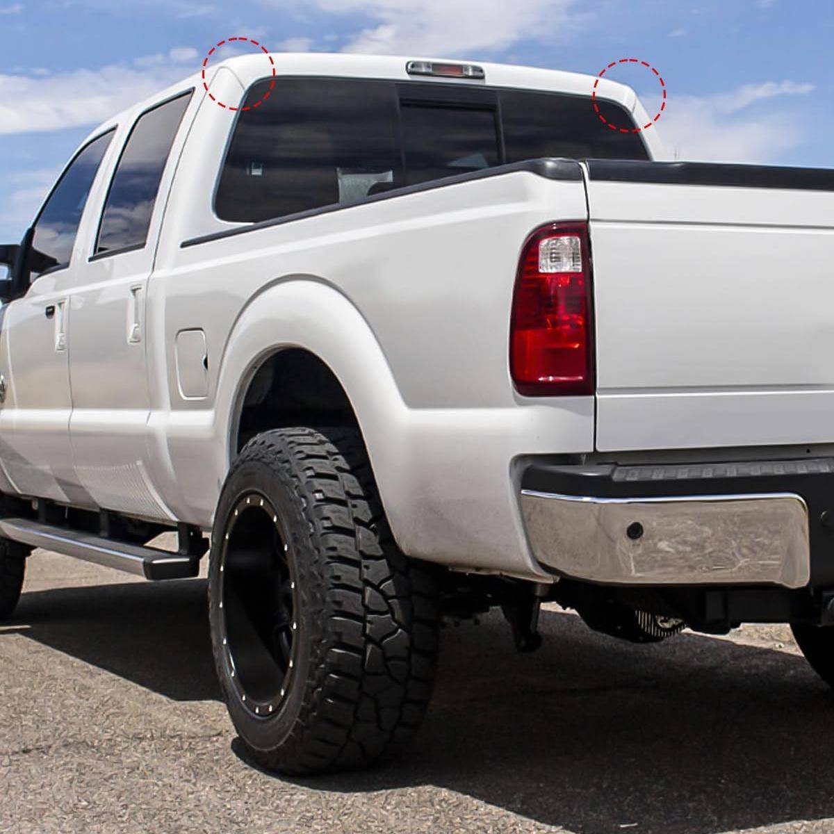 För 99-2007 Ford F-250 350 450 550 Super Duty Vit Tak Sidolist Förstärkt