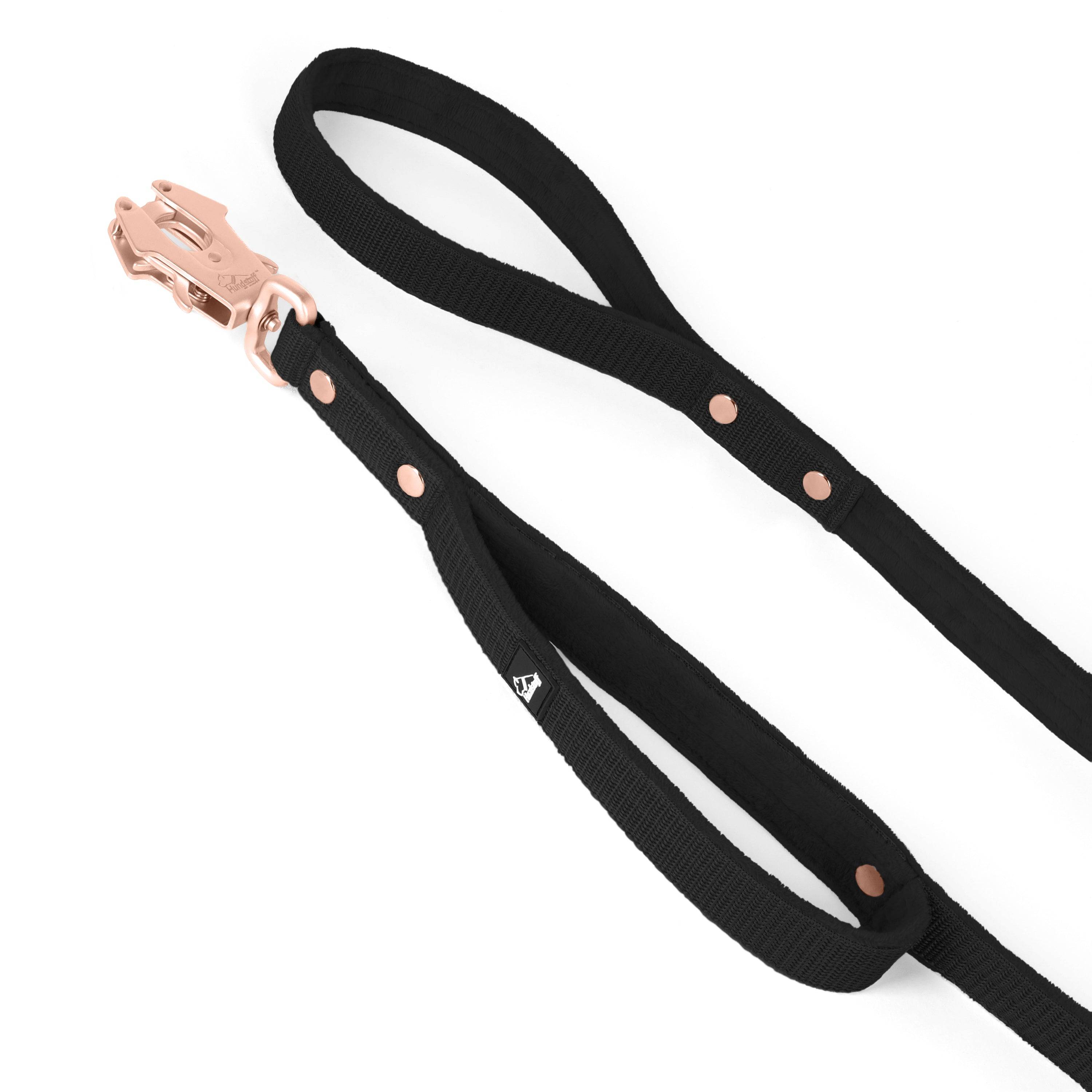 Guard Leash Rose Edition Svart - Väktarkoppel med extra handtag - Default Title
