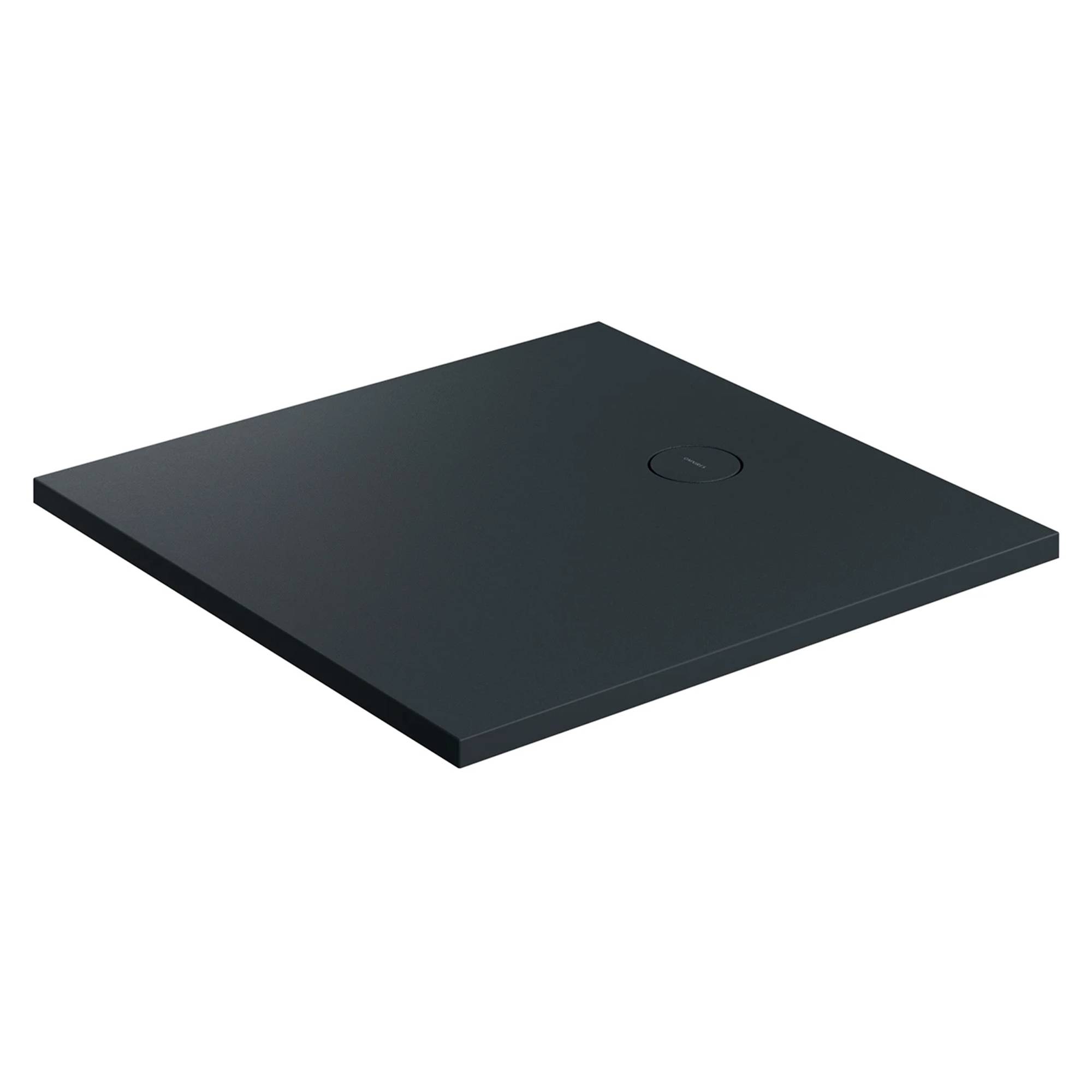 Omnires Halksäkert Kompositduschkar Aquarock M+ 90x90 cm Svart Lava Matt