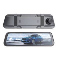 Bilvideooptager til bakspejlet, Full HD G-sensor, med bakkamera, grå