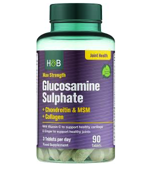 Max Strength Glucosamine Sulphate + Chondroitin & MSM + Collagen, 90
