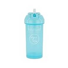Twistshake Baby Sippy Cup med Sugrör - 360ml | Läckagesäkra Nappvattenflaskor | Non-Spill Cup för Småbarn | BPA-fri Halmkopp | Tränings Sippy Cup för Barn | Ljusblå