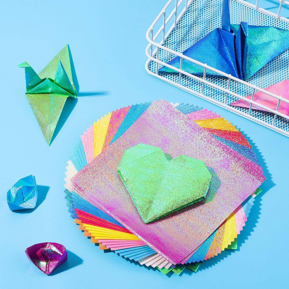 Tillbehör DIY-tillbehör Scrapbooking Dekoration Fyrkantiga Vikpapper Glittrande Origamipapper