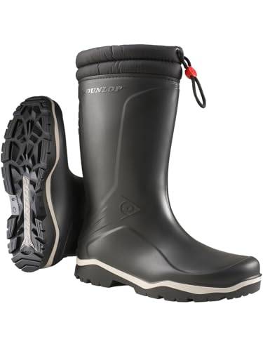 DUNLOP Boots Thermostiefel Blizzard Wintergummistiefel für Damen und Herren (43 EU, schwarz)