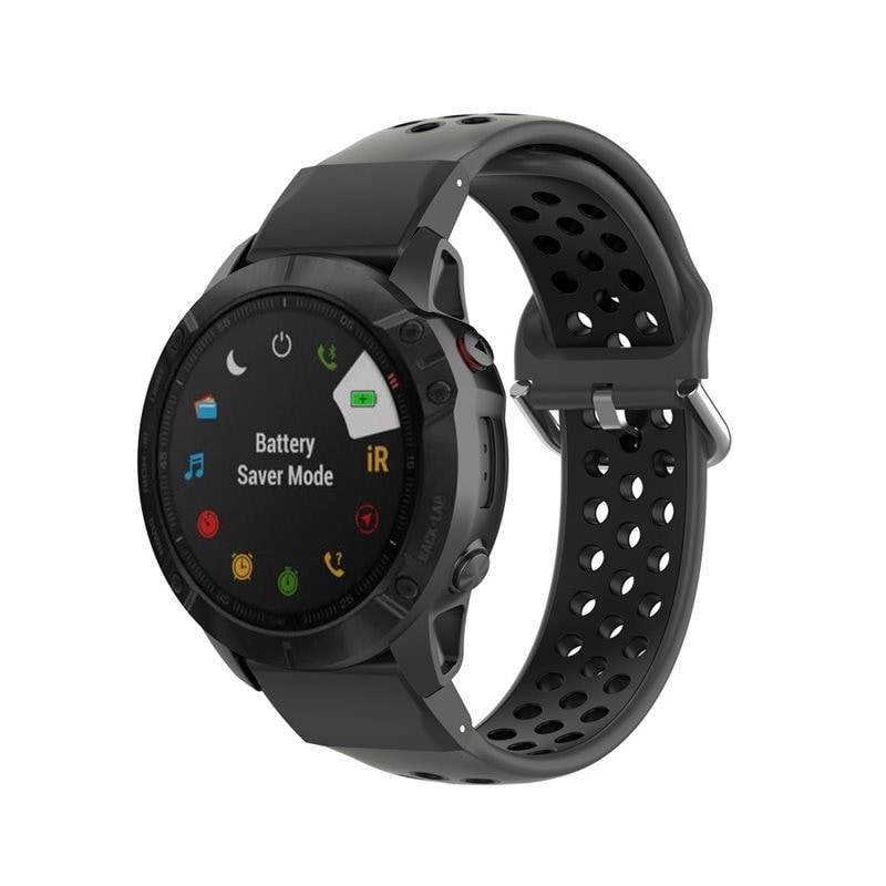 Silikonearmbånd Sport Garmin Instinct 3 50mm Sort