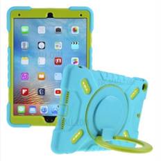 iPad 9.7" Pepkoo Swivel Spider Cover - Lyseblå/Lime