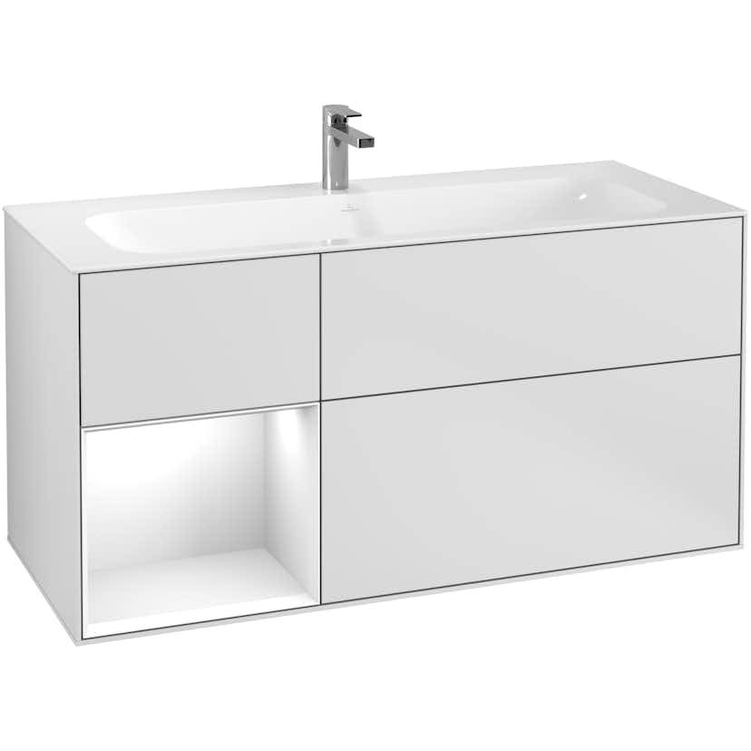 Tvättställsskåp Villeroy & Boch Finion med 3 Lådor och Hylla för Inbyggt Tvättställ