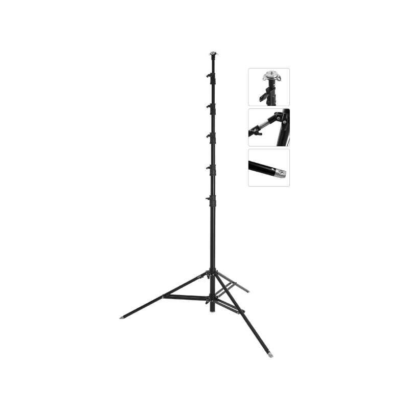 7.2 meter stativ med ställbara ben mäklarfoto mast