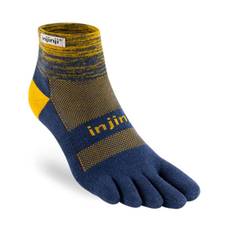Injinji Trail Mini Crew Strømper, XL 47½+, Blå - Unisex, Midweight til Løb