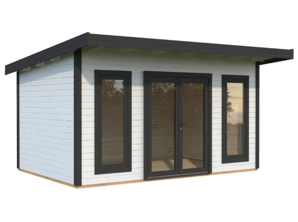 Anneks, Aurelia, 12,7 m², hvid/mørkegrå