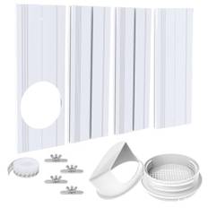 Bysameyee Bärbar luftkonditionering fönsterventilationssats med koppling, justerbar universell fönstertätningspanel lämplig för 5/5,9 tums AC-slang