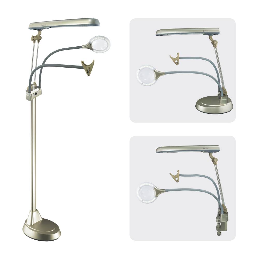 OttLite UDGÅET Gulvlampe 3 i 1 24W