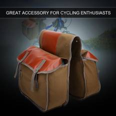 Bike Rear Rack Storage Bag Large Capacity Saddle Tail Pouches Bicycle Accessory khaki