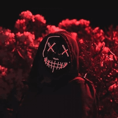 El Wire Purge LED Mask -  Röd (Färg: Röd)
