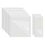 AiTodos® 400 Genomskinliga Självhäftande Pappersark,PET, Vattentät | klisterlappar, 2 Storlekar (75x75-300+75x25mm-100 ark/dyna), Superhäftande, Hållbara, Slitstarka, för Att-göra-lista, Kontor