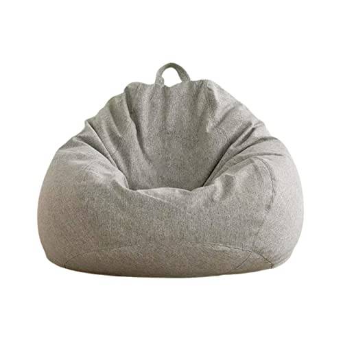AD.CON Sittsäck med ECO-fyllning, sittsäck, relaxfåtölj, golvkudde, Bean Bag (90 x 110 x 50 cm, 250 l), ljusgrå