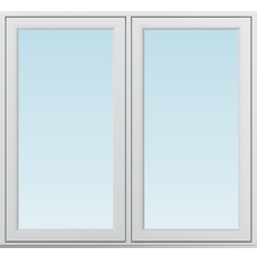 Svenska Fönster SF sidohängt fönster utåtgående 1280x1180mm 2-luft, insida trä utsida aluminium, 3-glas  (13x12)