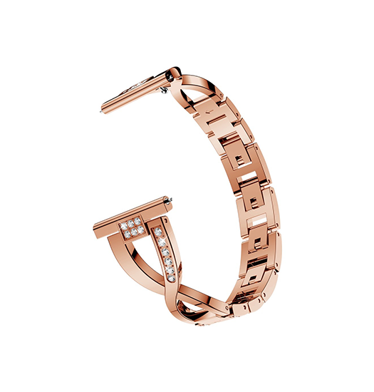 Samsung Galaxy Watch 6 Classic (43/47mm) -  Diamant Rustfrit Stål Dame Urrem - Roseguld