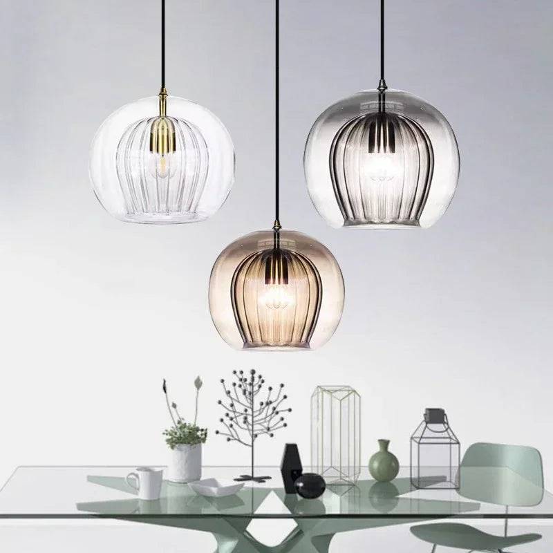 GlassElegance Pendel - Modern Hänglampa - Lumineus 25 cm / Varm vit
