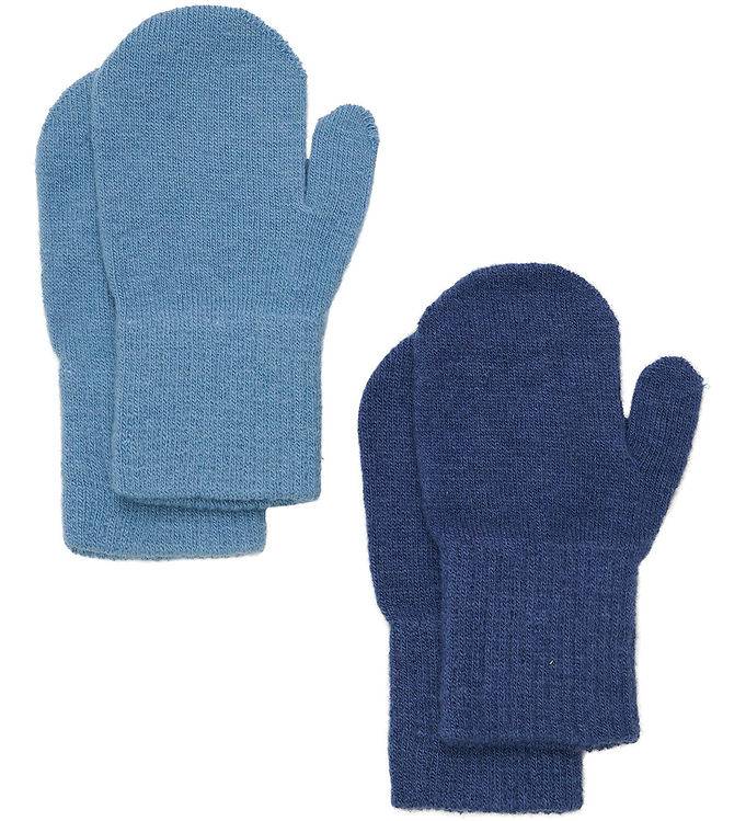 CeLaVi Vantar - Ull/Nylon - Stickad - 2-pack - Oceanien - CeLaVi - 3-6 år - Vantar