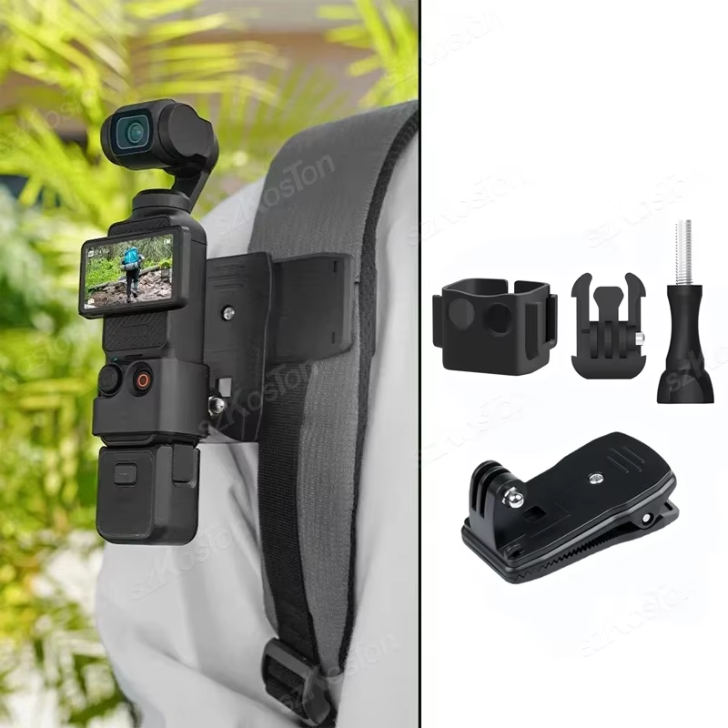 For DJI OSMO Pocket 4P/4/3 Extend Frame Multifunction Adapter Drop Resistant Protection Backpack Clips Action Camera Accessories