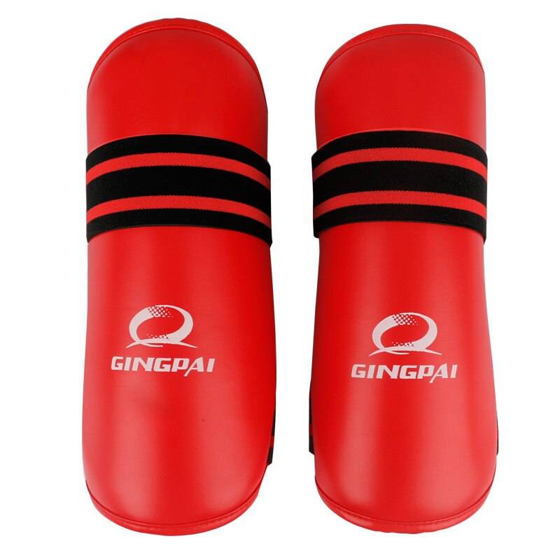 Mma shin guard shank protector kickboxing grappling shin pads sport gear benvakter barn vuxenutbildning boxning muay thai sanda - Röd / M 150cm to 169cm