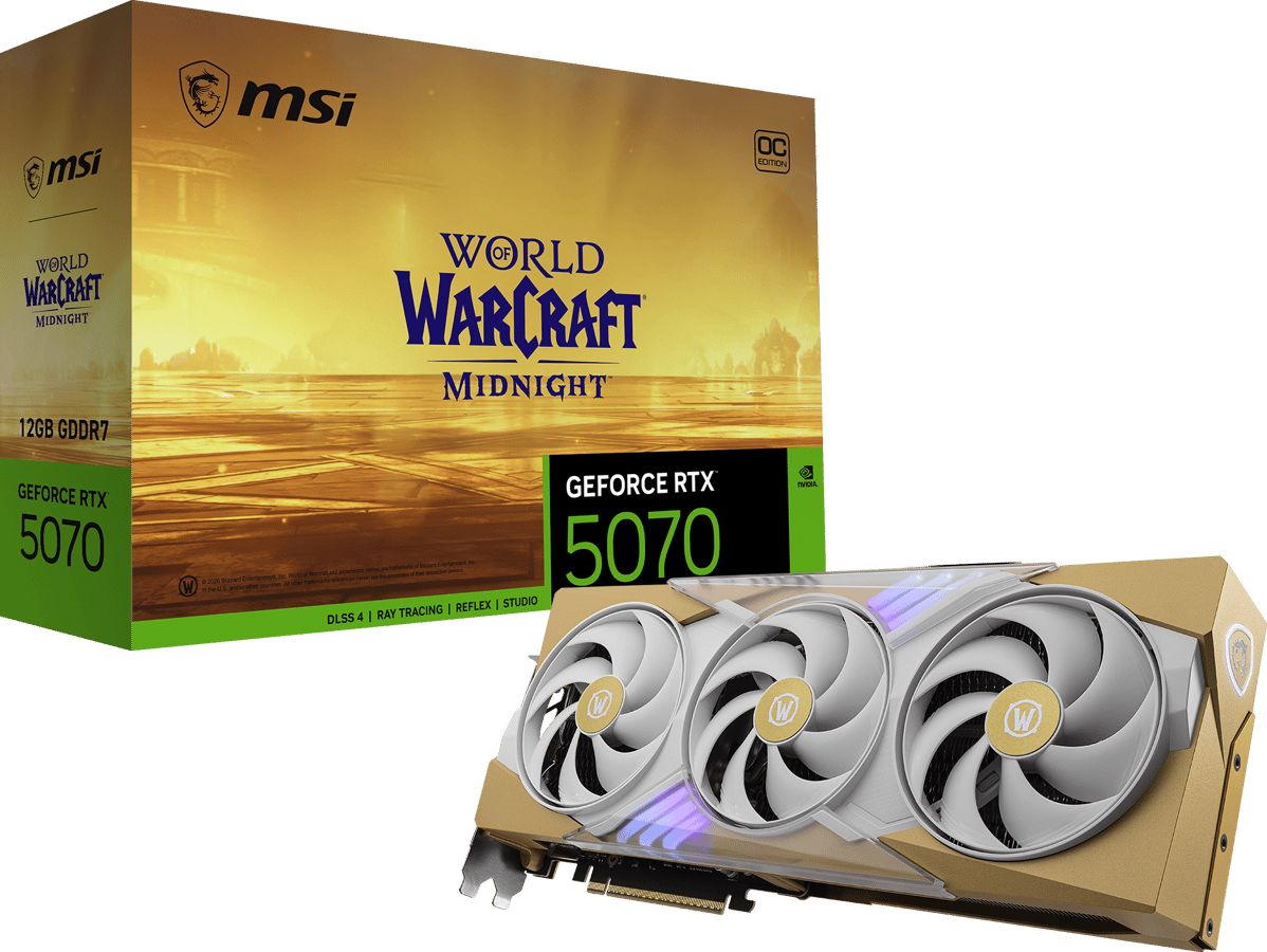 MSI GeForce RTX 5070 12GB World of Warcraft Midnight Light Edition OC