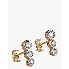 Enamel Copenhagen Studs, Trinity CZ - Smycken - CLEAR CZ / gold