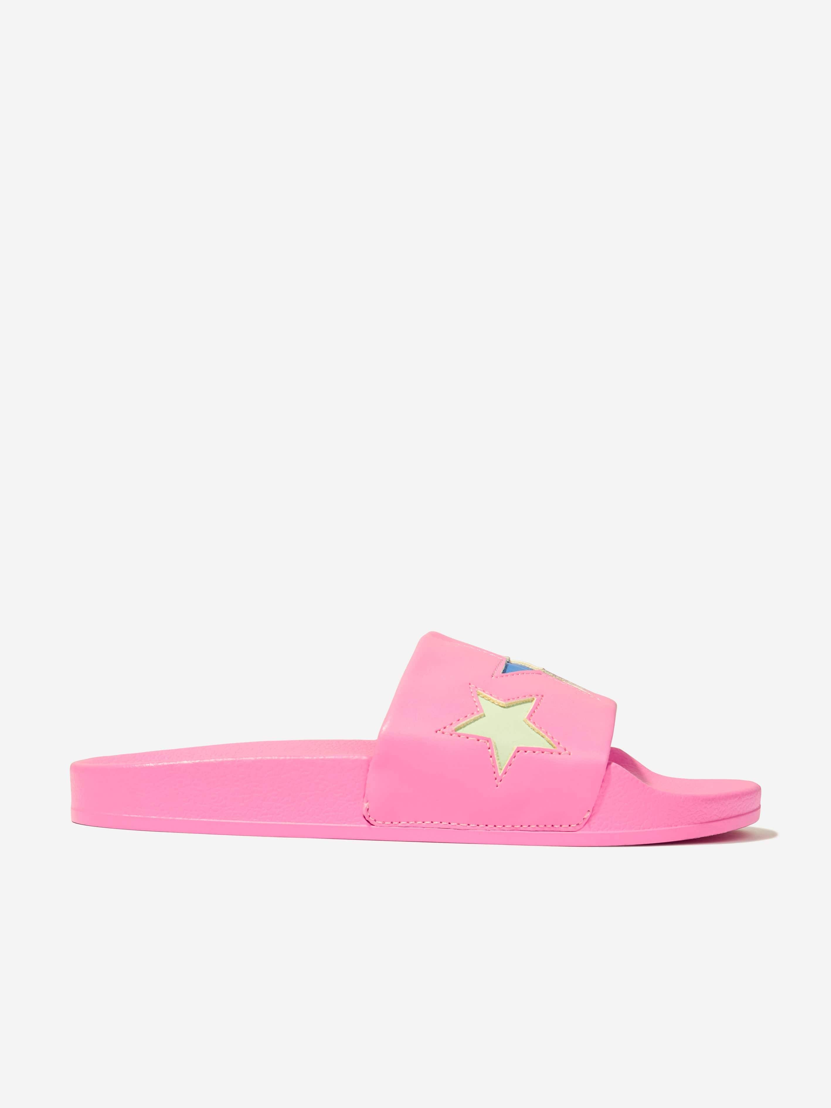 Stella McCartney Girls Star Sliders in Pink - Pink / EU 28 UK 10 (EU 28 UK 10)