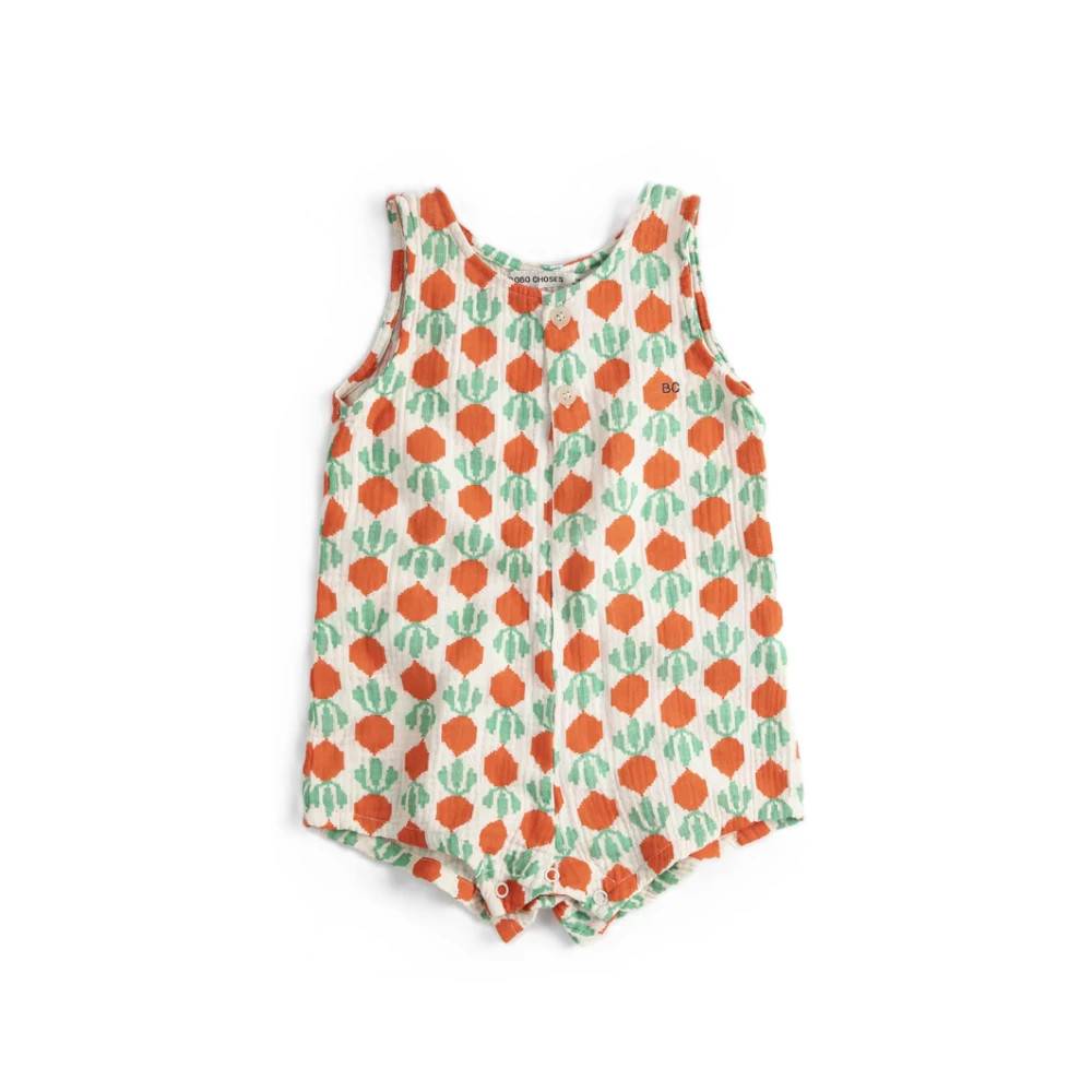 Bobo Choses Cool Radish Playsuit - Kids - Dame - Flerfarvet - 74 CM - Bomuld