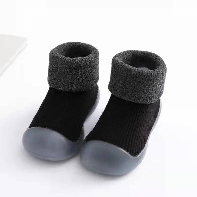 Mini Fashion Tofflor för Småbarn - Stiliga Antislip Tofflor för Småbarn - Svart / 21 (7-12 månader)