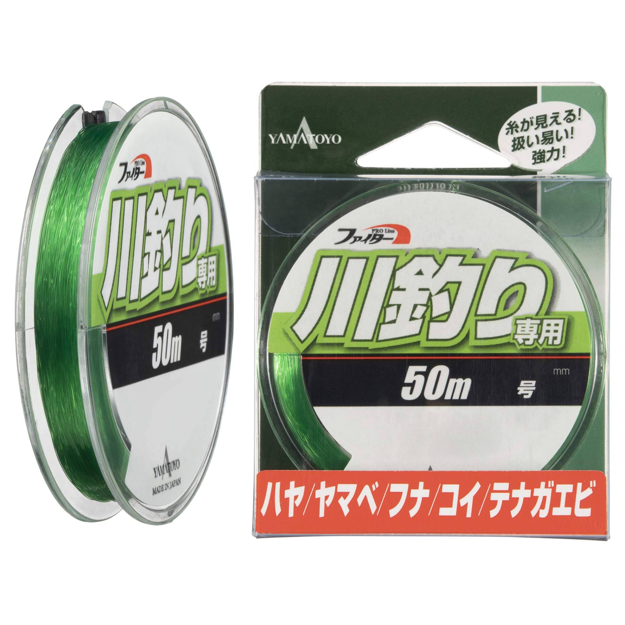 YAMATOYO Nylon Line for River Fishing 50m No. 4 16lb Lime Chart