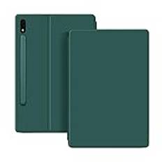 Magnetiskt löstagbart tablettskydd lämpligt for Samsung Galaxy Tab S9 11 tum 2023 SM-X710/ SM-716B med pennhållarfodral(Green)