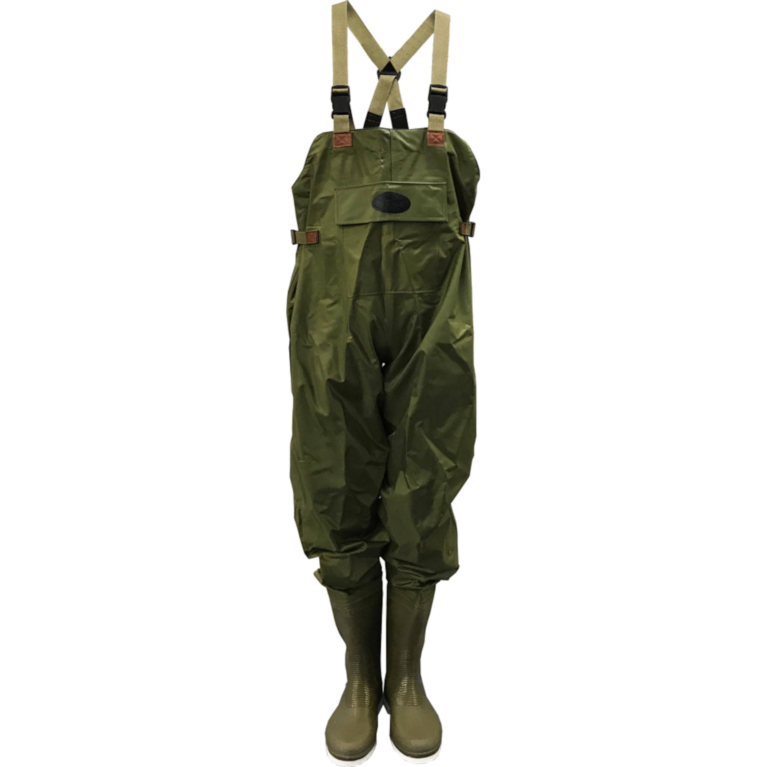 Okamoto 80233 Boots for Felt Waist Chest Size LL No. Chest-High Waders, Full-Waisted Fishing, Sole, One-Touch Belt, Belt, Pocket, Unisex, Khaki,