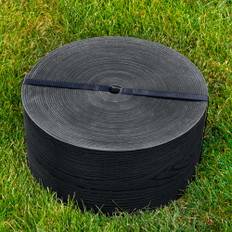UNIGARDIA Flexibel Rabattkant av Plast 10 m - Höjd 13 cm, Tjocklek 3 mm - Gräskant och Gräsmatta av Robust Plast - Lätt Att Arbeta med, Svart med trädekor