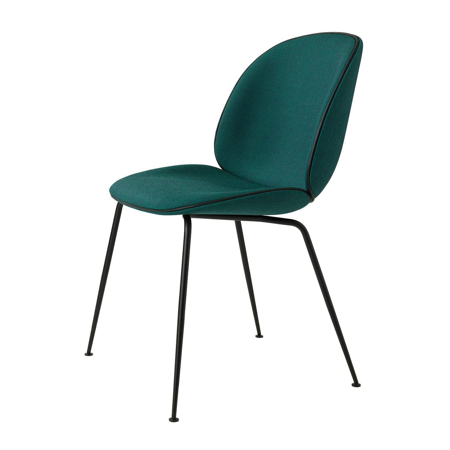 Gubi Beetle Dining Chair / Kvadrat Canvas 984 - Stole Uld Sort - 10006685-Canvas984.