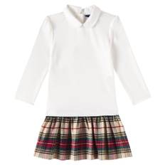 Polo Ralph Lauren Kids Ponte and plaid skirt - white - Y 4