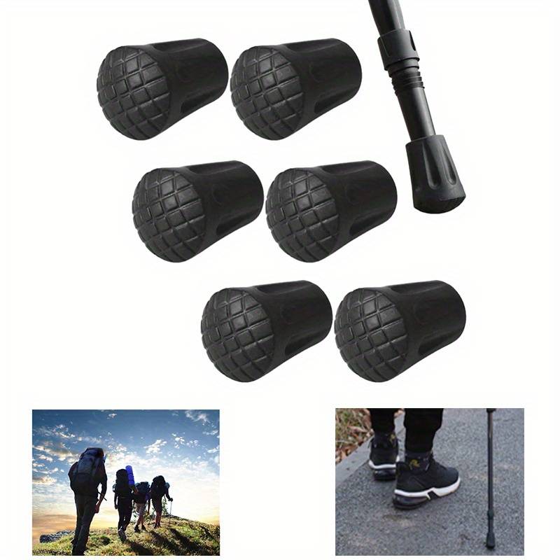 TEMU 6pcs/set Walking Pole Stick End Trekking Protectors, Rubber Pads Buffer Replacement Tips End For Hiking Stick