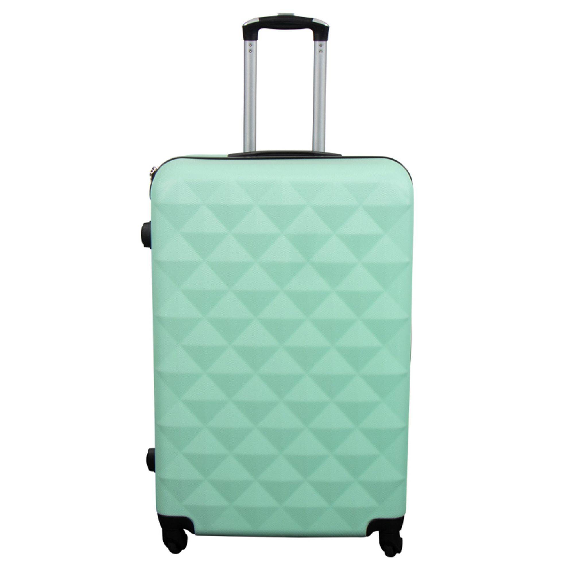Stor kuffert - Diamant turkis - Hardcase kuffert - Smart rejsekuffert
