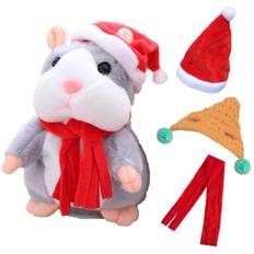 Felizchi Imitation Stuffed Toy Parrot Returning Imitation Talking Hamster 15cm (Gray)