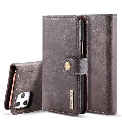 DG.MING 2-in-1 Magnet Wallet iPhone 11 Pro Max Brown