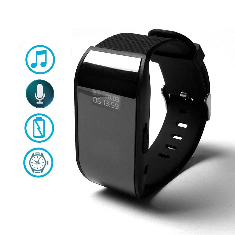 Digital röstinspelare med 8gb minne och inbyggt li-ion batteri & hörlurar mp3 spelare dw202