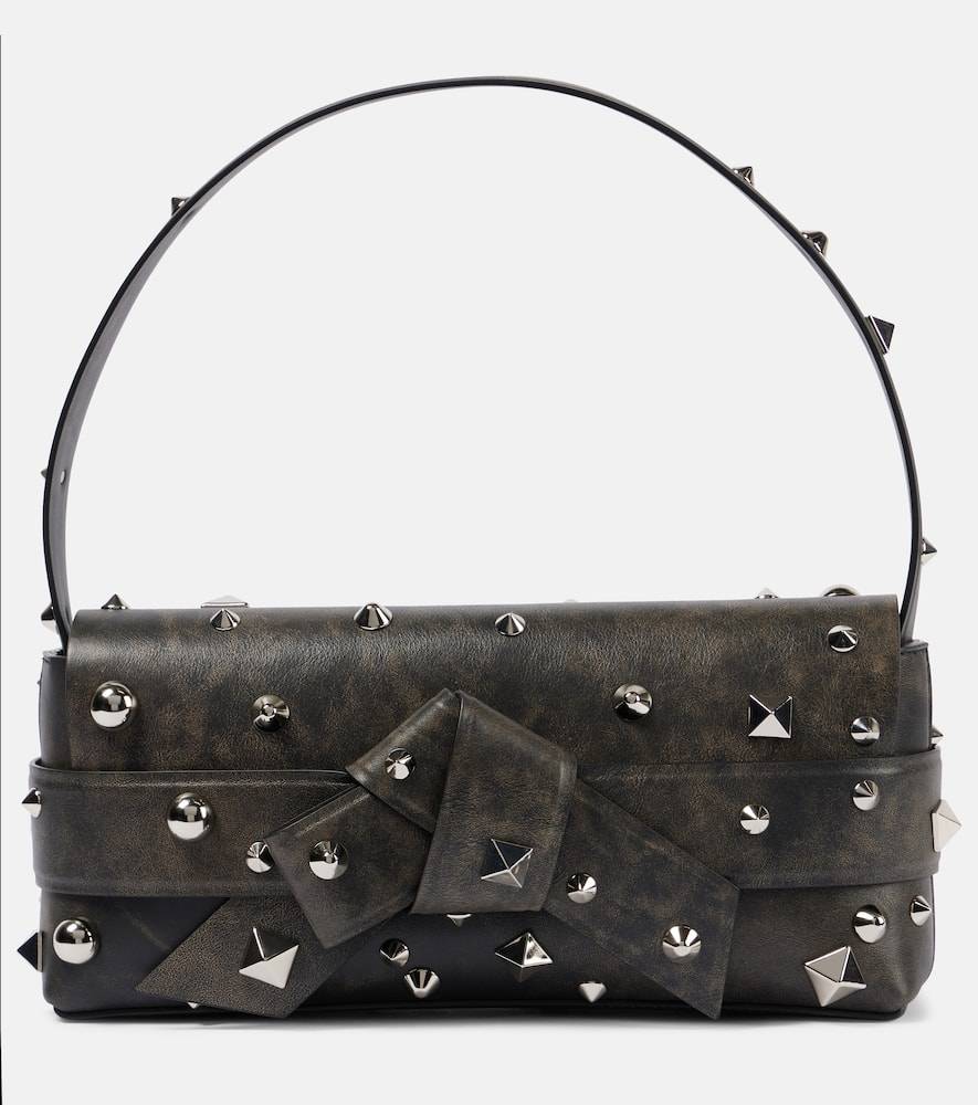 Acne Studios Bolso al hombro Musubi de piel con tachuelas - marrón - Talla Única