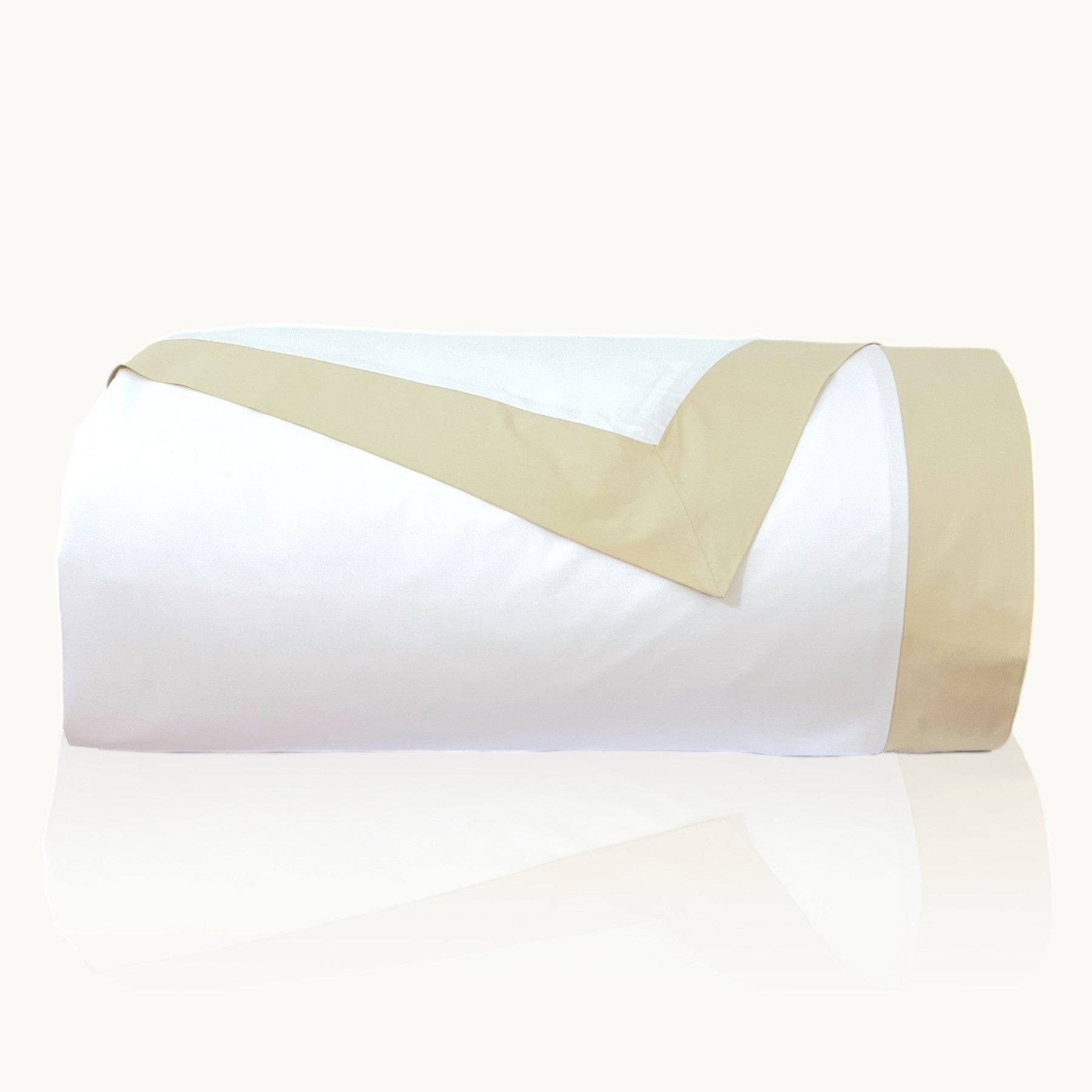 Aura Perkal Deckenbezug aus 100% ägyptischer Baumwolle (400TC) – Kühlend, atmungsaktiv & elegant - Linen / 135x200