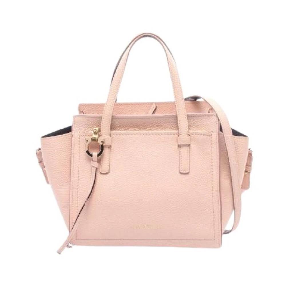 Salvatore Ferragamo Pre-owned Pre-owned AMY Læder 2way Håndtaske - Vintage - Dame - Lyserød - ONE SIZE - Læder
