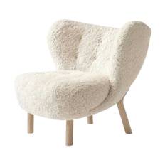 &Tradition Little Petra VB1 Loungestol Oiled Oak & Sheepskin Moonlight 17mm