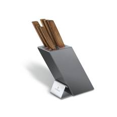 Knivblock, 6 knivar valnöt