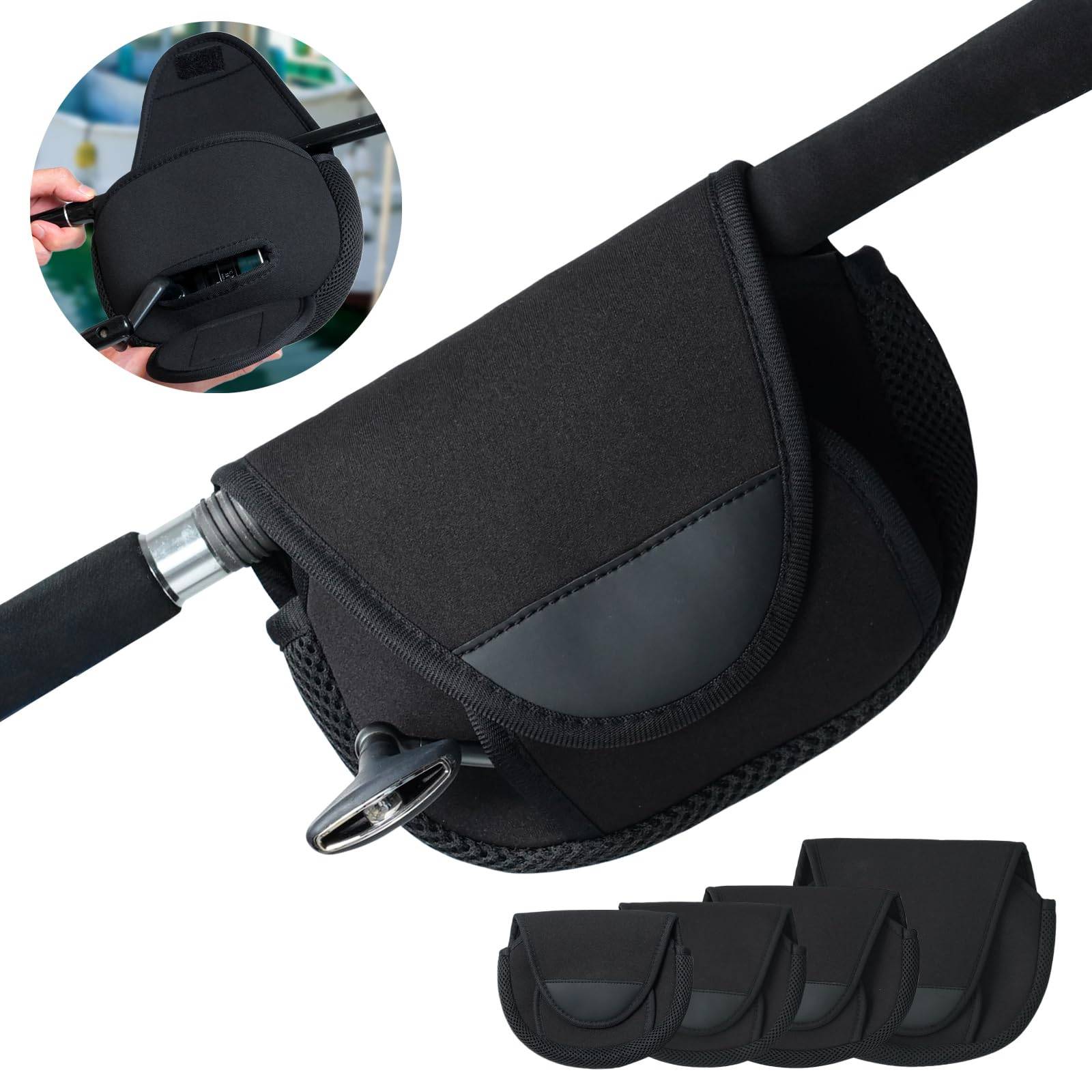 WeBirth Reel Cover Spinning Bait Electric Neoprene Material 4 Sizes to Choose from Simple Design Easy to Store and Take Out Reel Case Shimano DAIWA