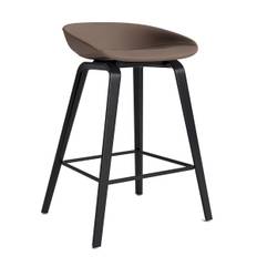 HAY About a Stool - AAS 33 - Sense Læder - Sense Læder | Nougat / Eg | Sortbejdset / Sort